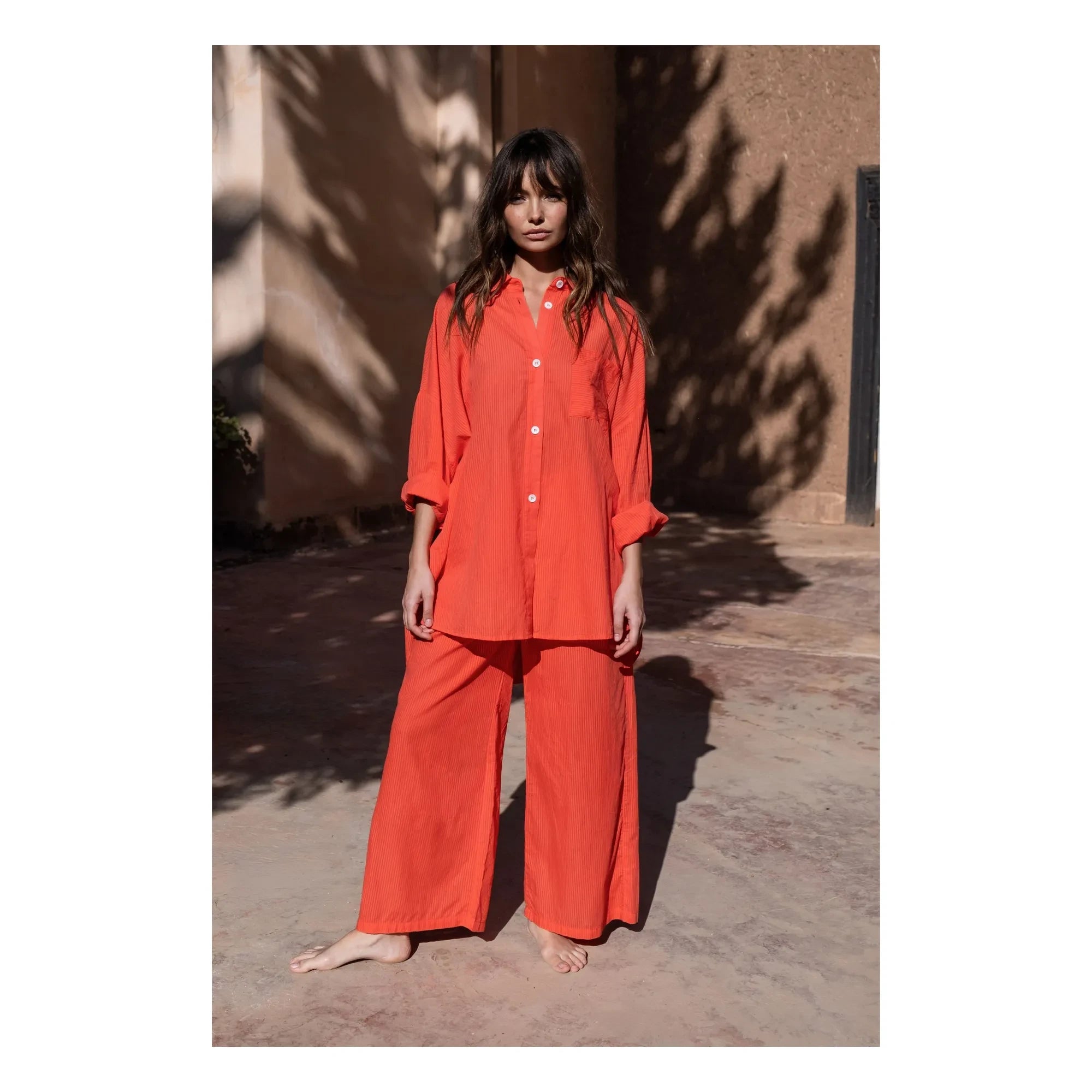 Maison Saint Julien - Vestido de algodón voile Port Miou | Coral