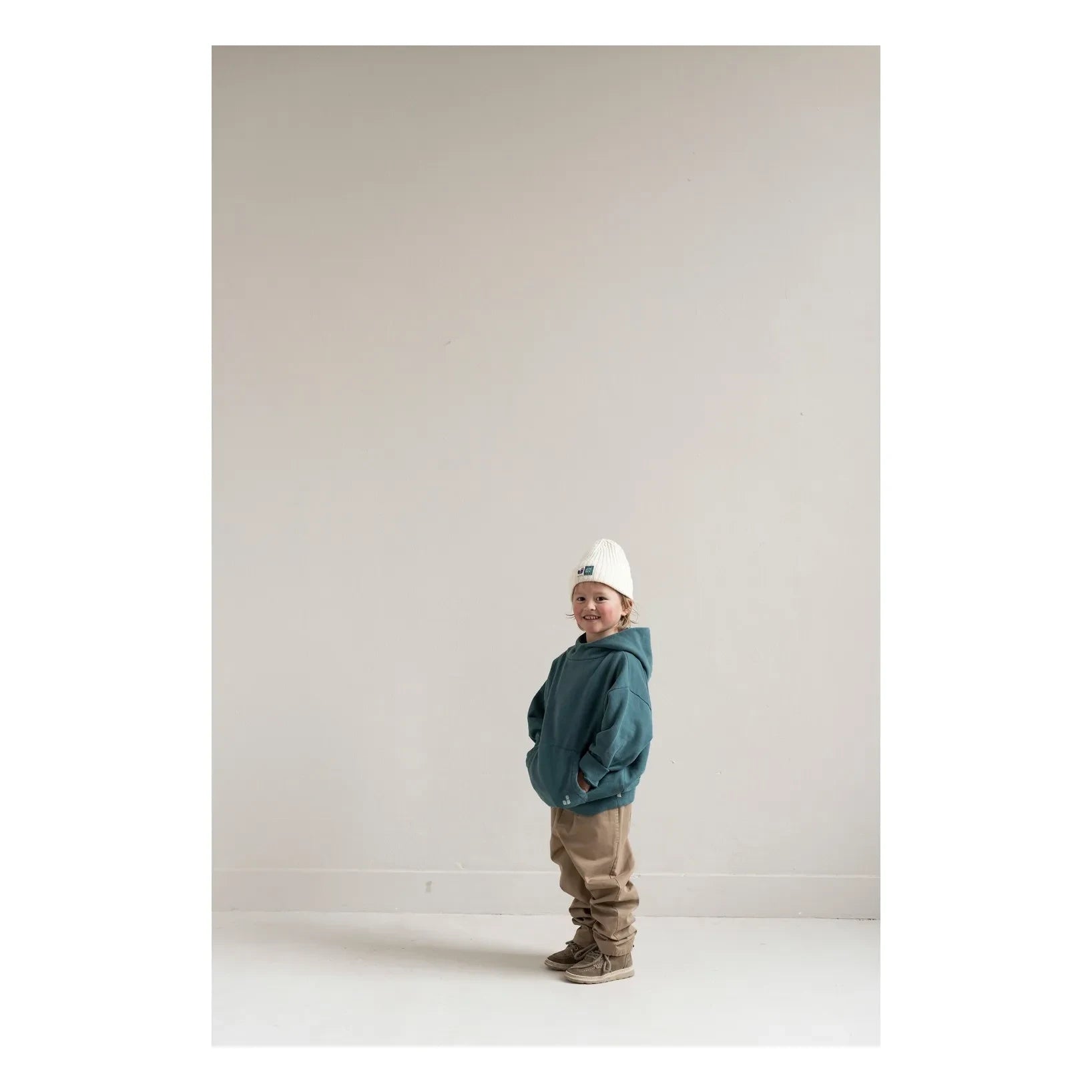 Jenest - Chris Chiné Organik Pamuklu Hoodie | Tavus Kuşu Mavisi
