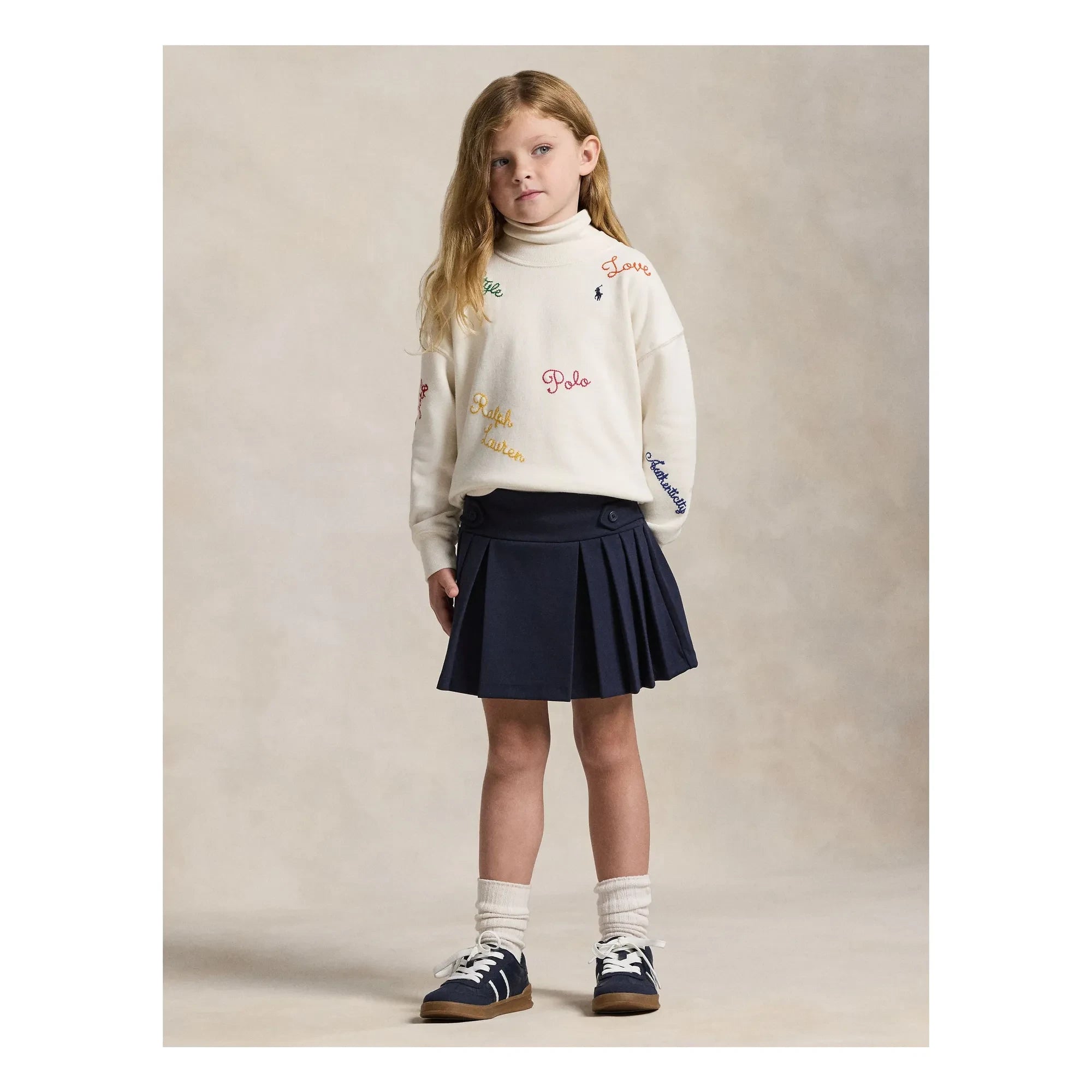 Ralph Lauren - Falda plisada | Azul marino