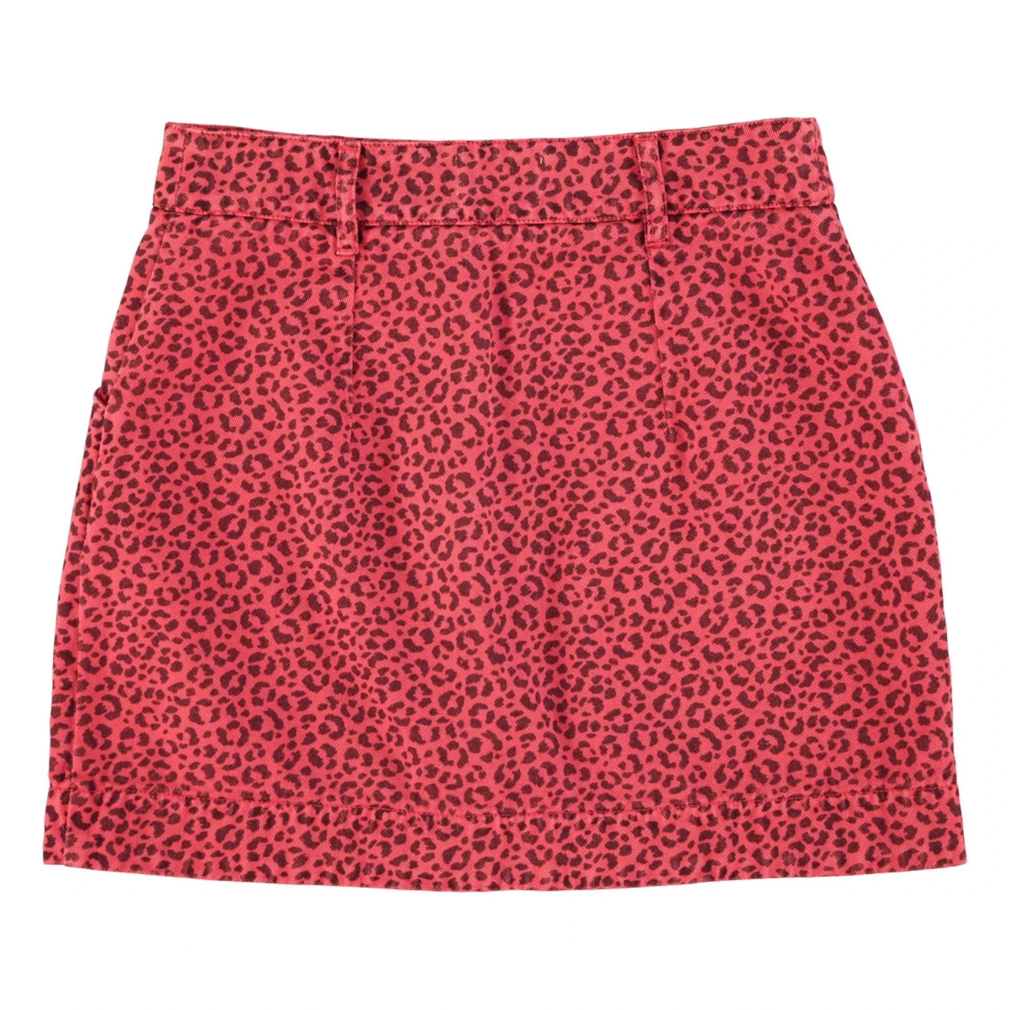 Sisters Department - Falda de algodón con estampado de leopardo | Frambuesa