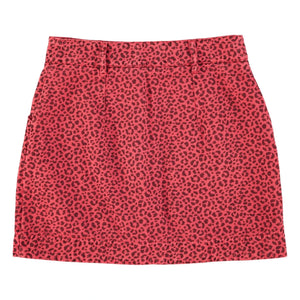 Sisters Department - Falda de algodón con estampado de leopardo | Frambuesa