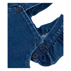 Petit Bateau - Peto vaquero con volantes | Azul denim