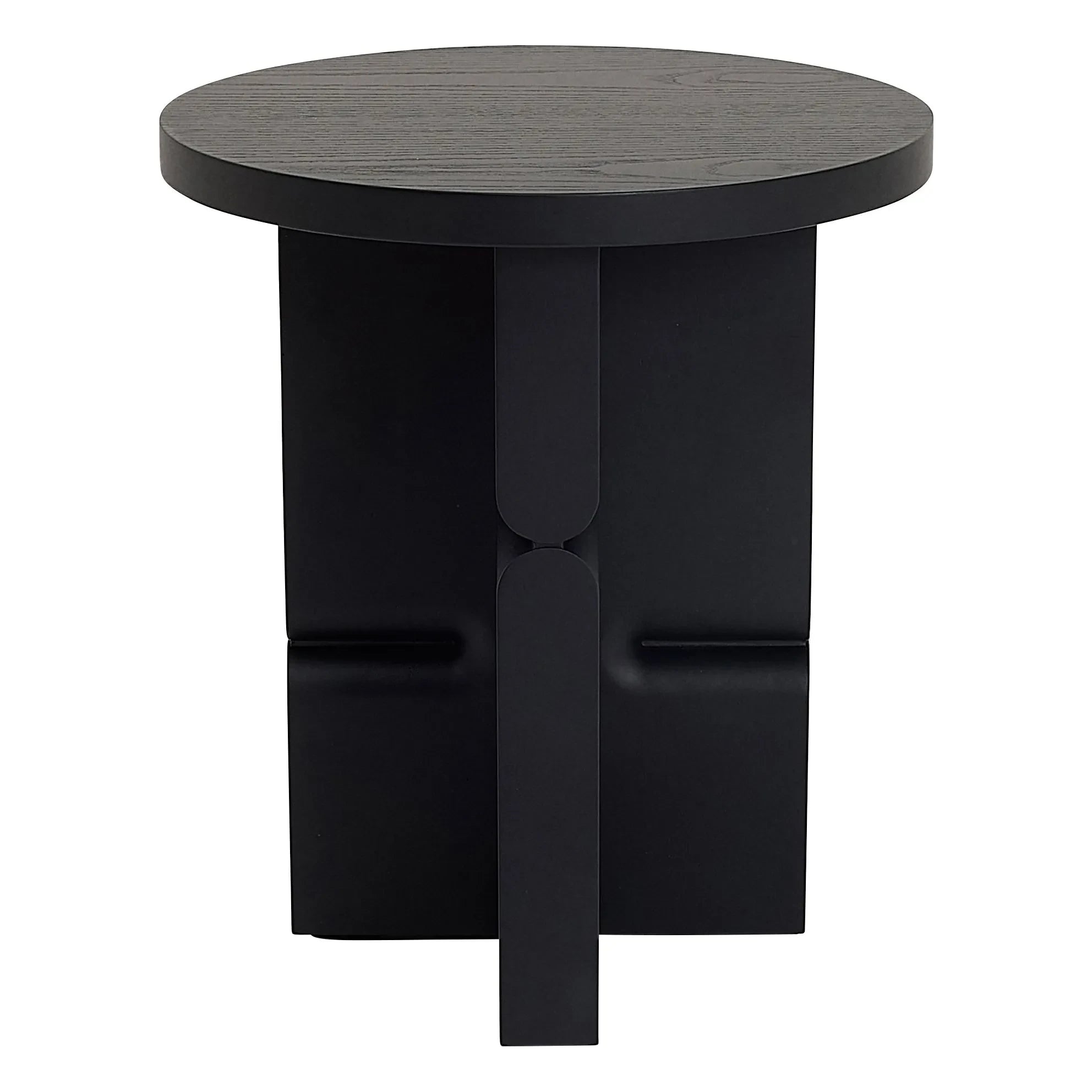Nobodinoz - Mesita auxiliar Noon de madera lacada | Negro