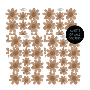 Studio Loco - Adhesivos de pared con estampado floral | Marrón