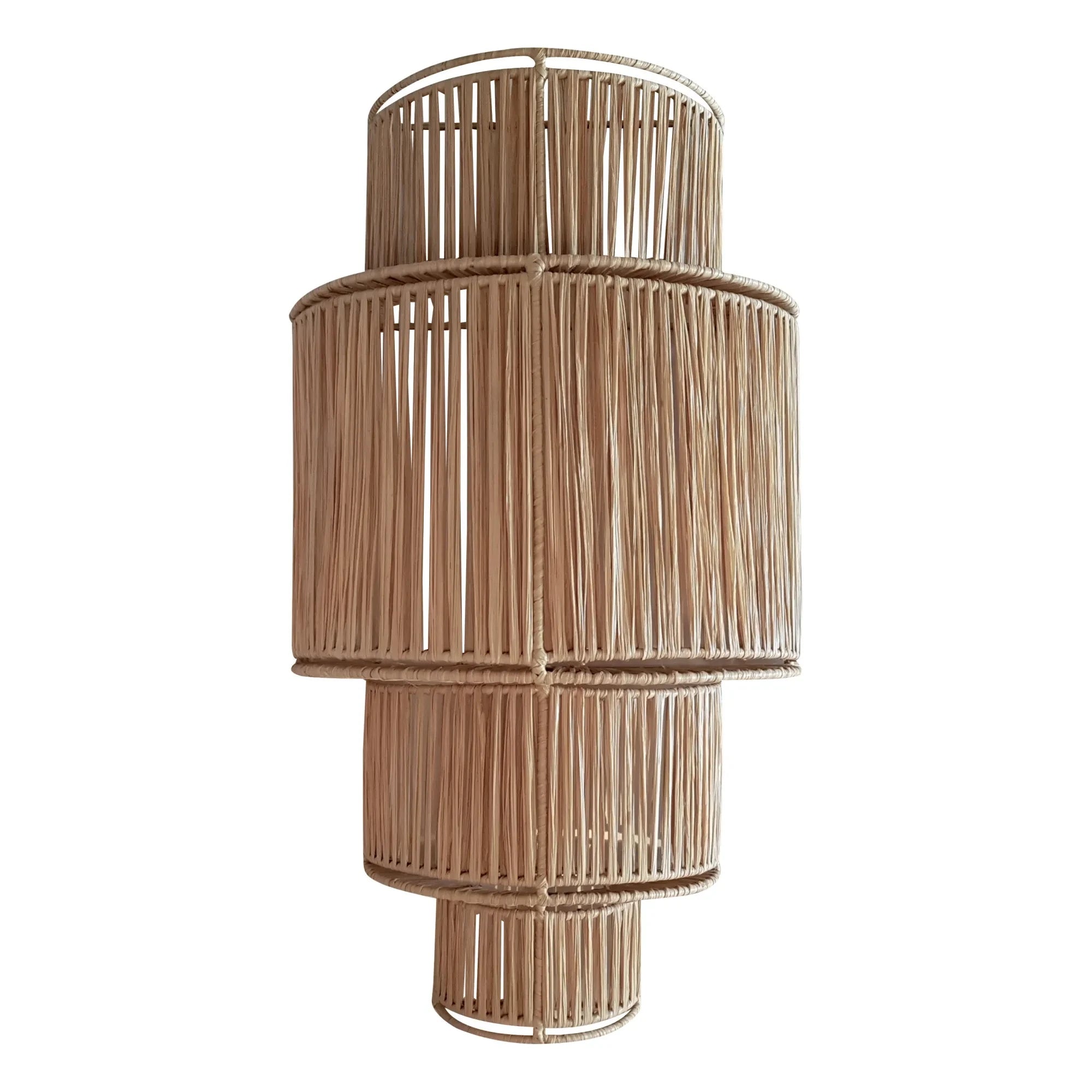 Honoré - Lámpara de pared de rafia de 4 niveles | Oro