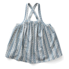 Soor Ploom - Vestido Delantal Eloise a Rayas de Algodón Orgánico | Crudo