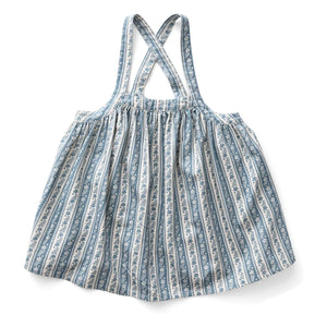 Soor Ploom - Vestido Delantal Eloise a Rayas de Algodón Orgánico | Crudo