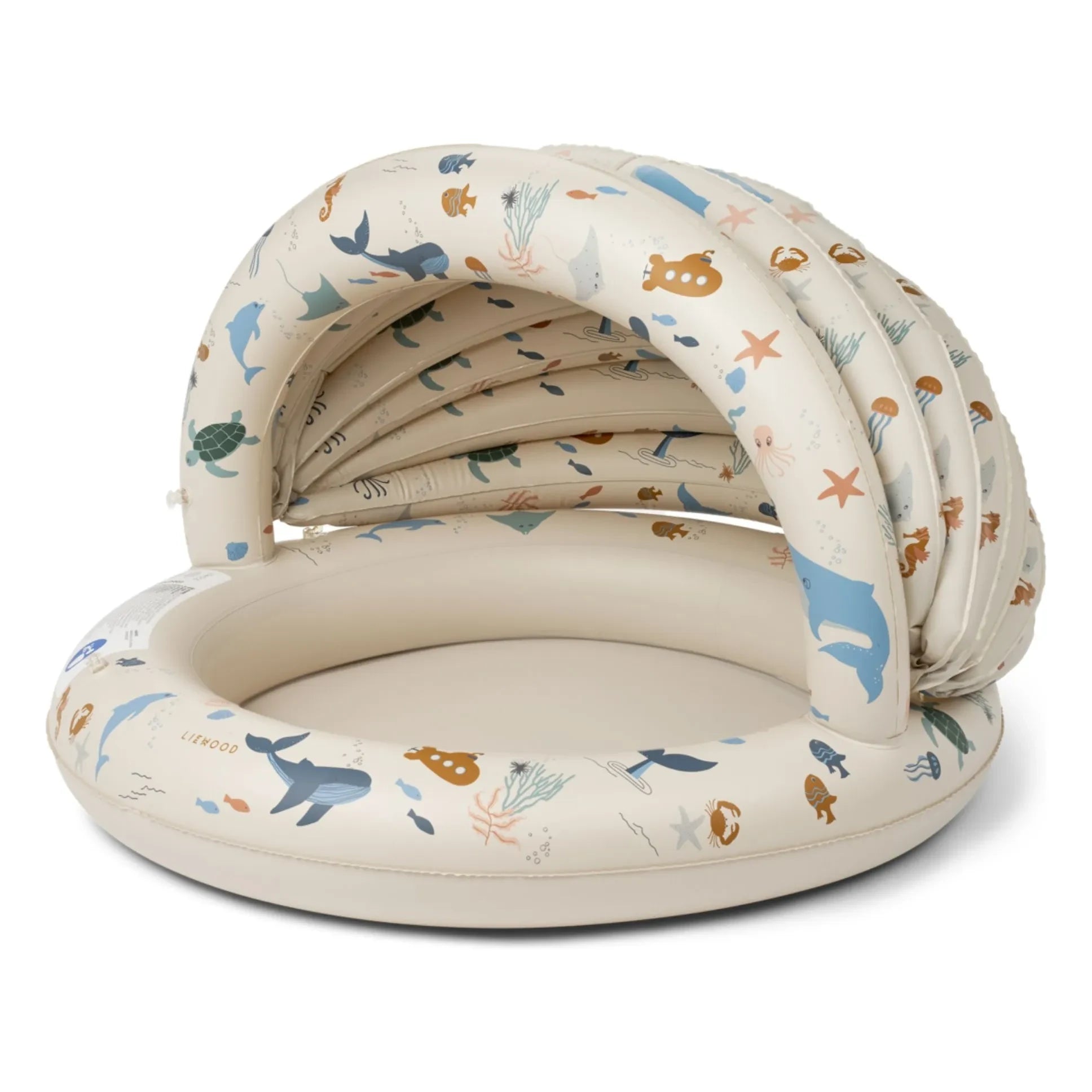 Liewood - Piscina hinchable Hadleia con toldo | Animal marino/Arena