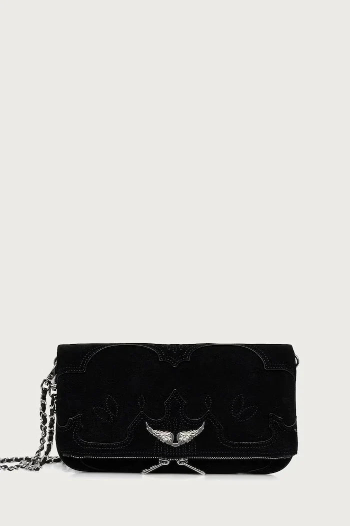 Bolso bandolera de ante para mujer