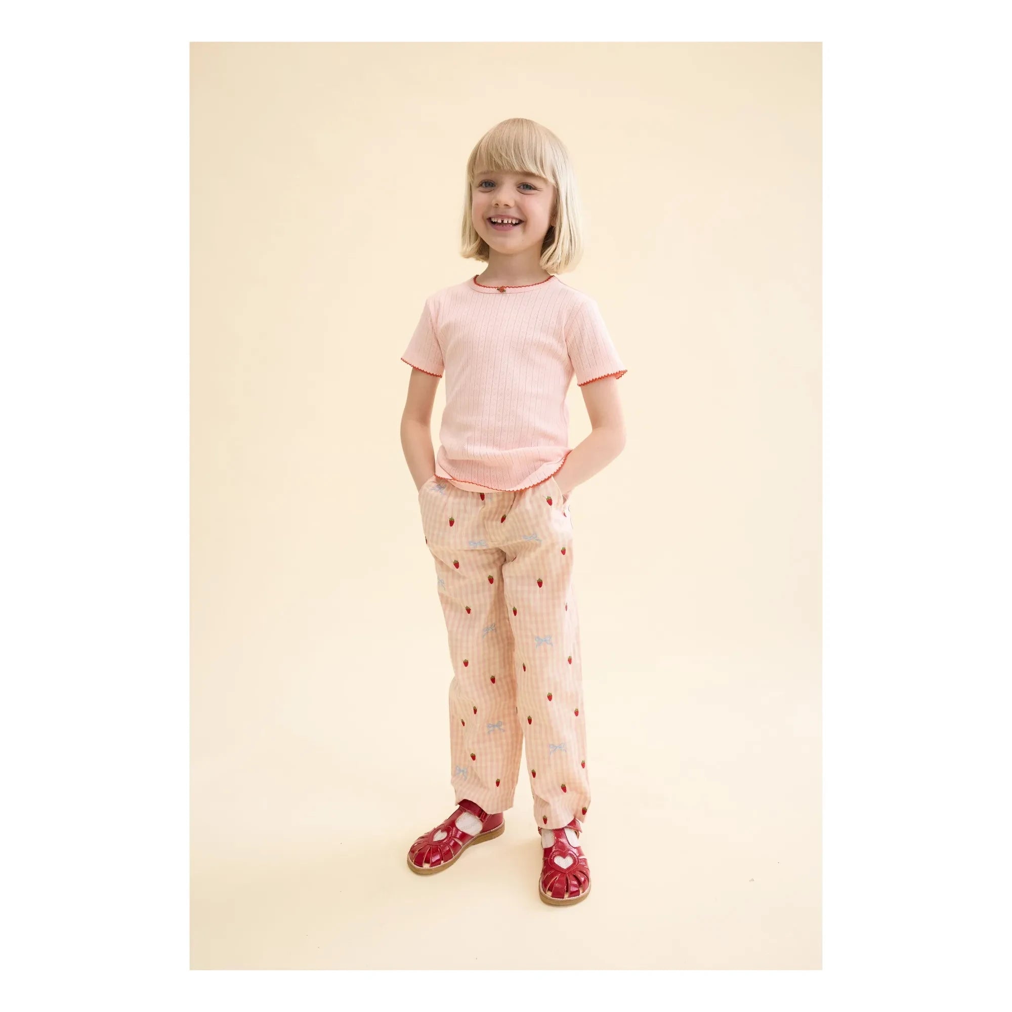 Flöss - Camiseta Pointelle Liva | Rosa Claro