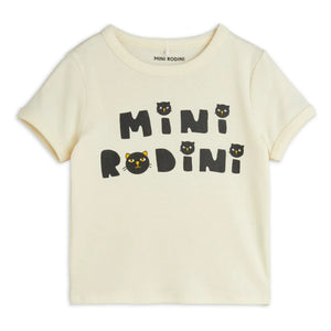 Mini Rodini - Camiseta de Algodón Orgánico Kedi | Crudo