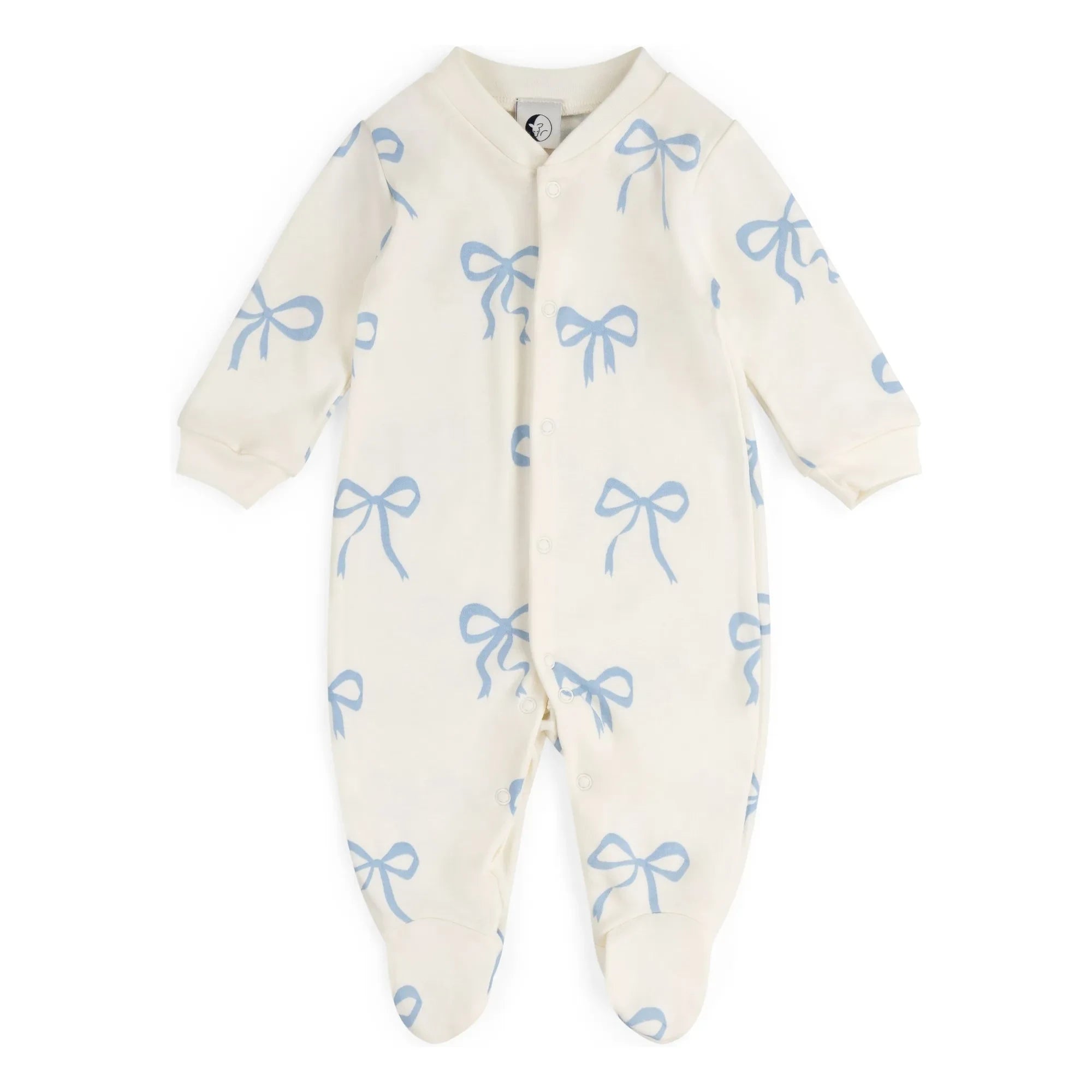 Sleepy Doe - Pijama con patucos con cordones de algodón orgánico | Crudo
