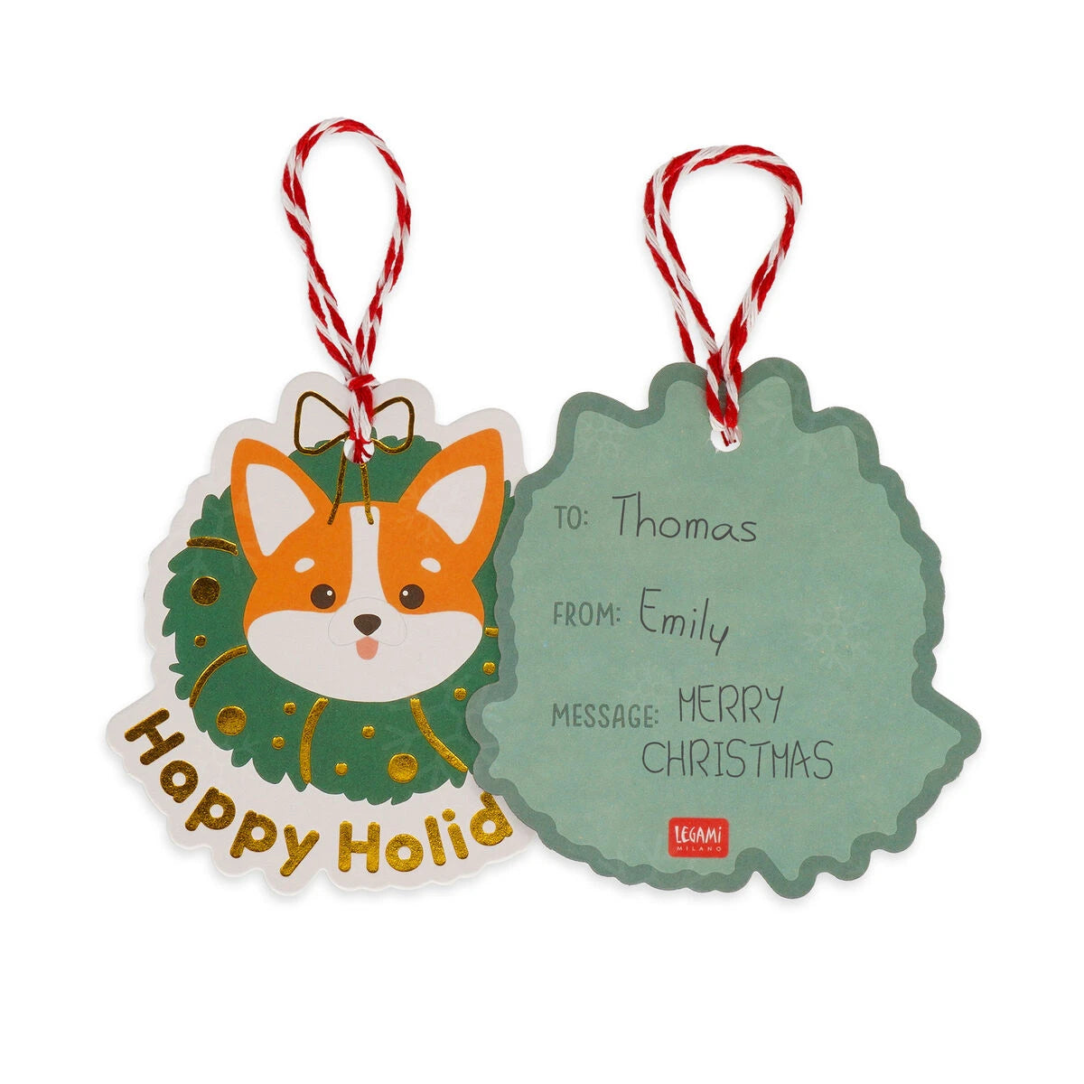 Legami - Set de 10 Etiquetas de Regalo de Navidad