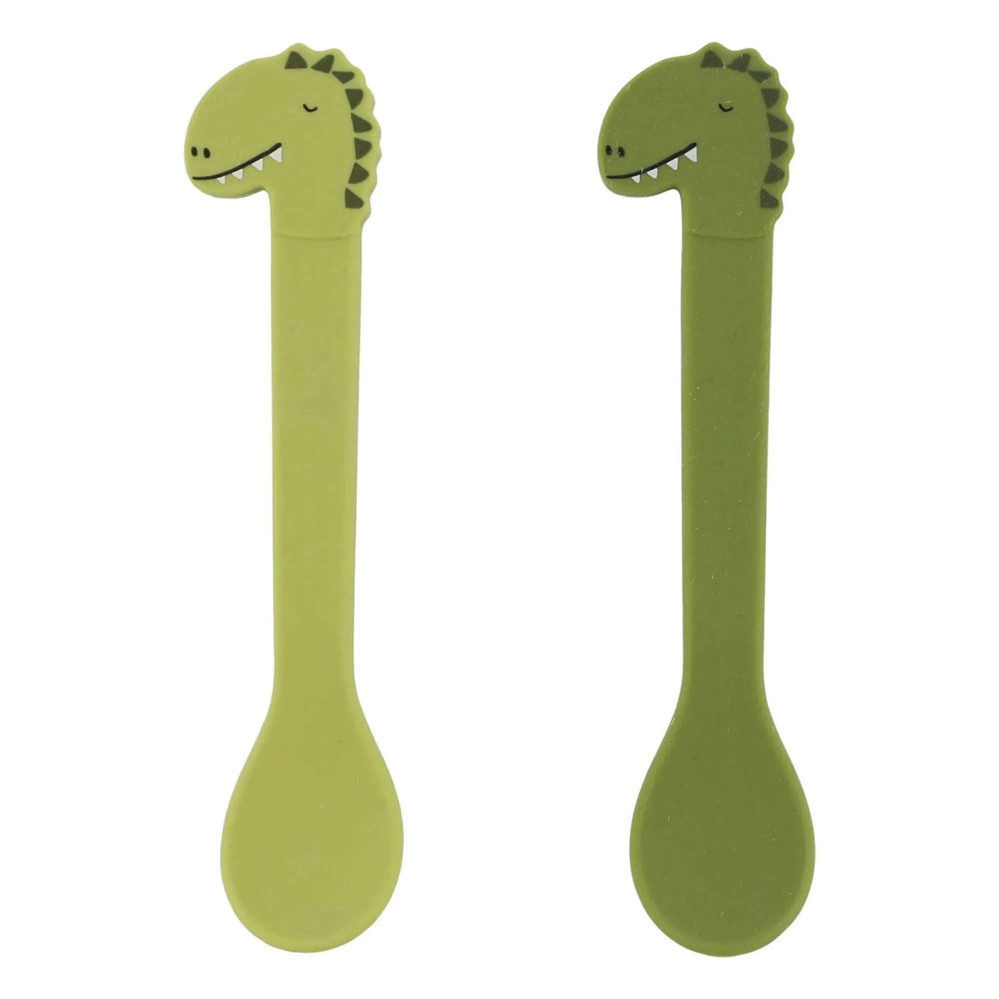 Trixie - Señor Dino Cucharas de silicona - Set de 2 | Verde