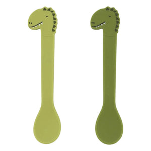 Trixie - Señor Dino Cucharas de silicona - Set de 2 | Verde
