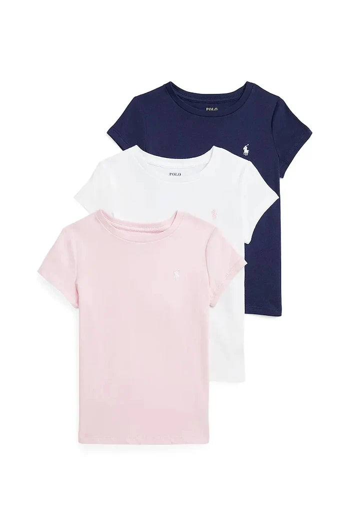 Polo Ralph Lauren Camiseta de algodón para niños (paquete de 3)