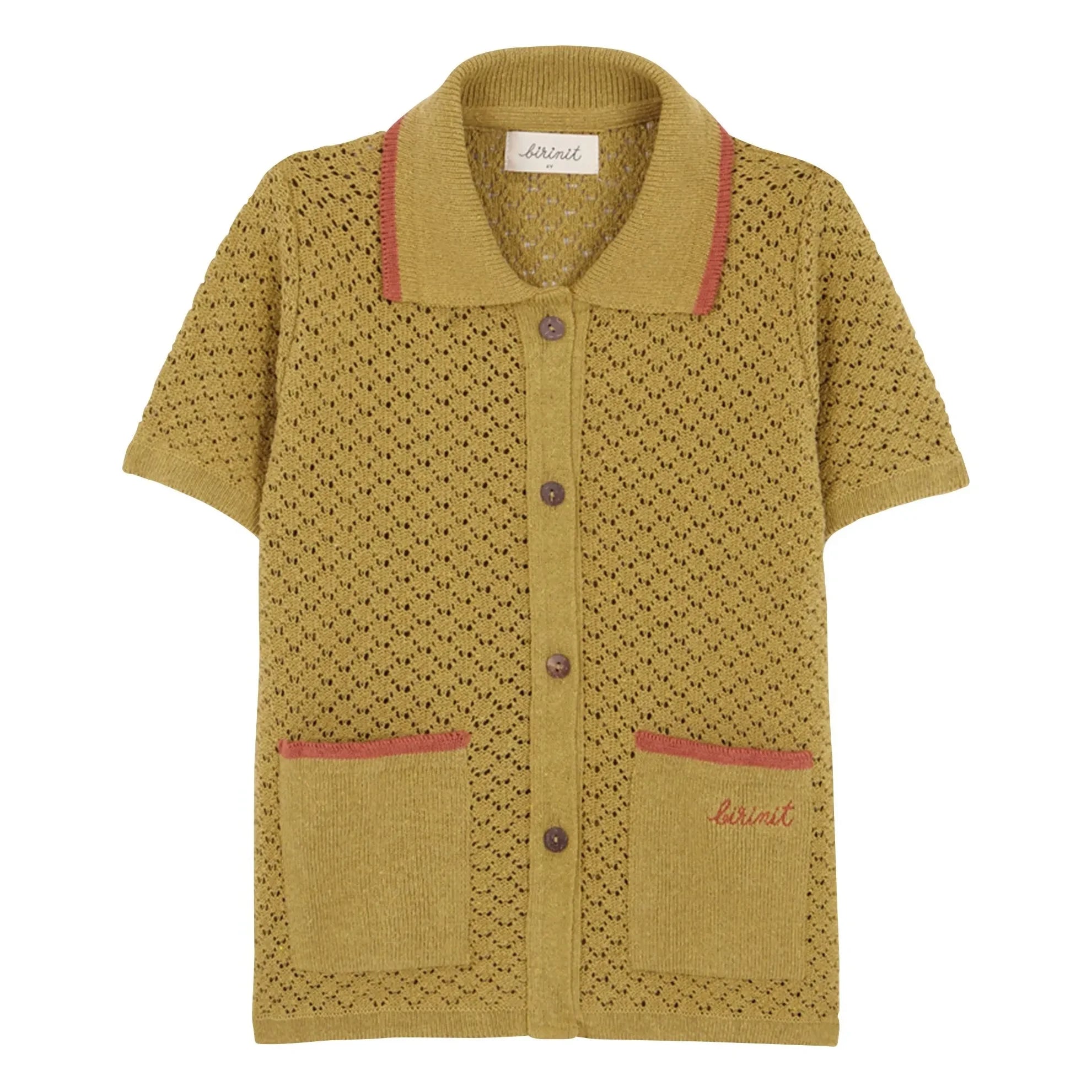 birinit - Bolsillos de camisa calada | Amarillo verdoso