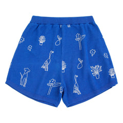 Bobo Choses - Shorts de algodón orgánico de viaje de verano | Azul