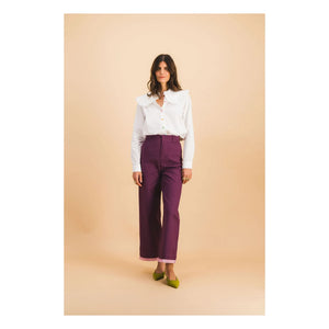 Elise Chalmin - Georgia Pantalones de Algodón | Borgoña