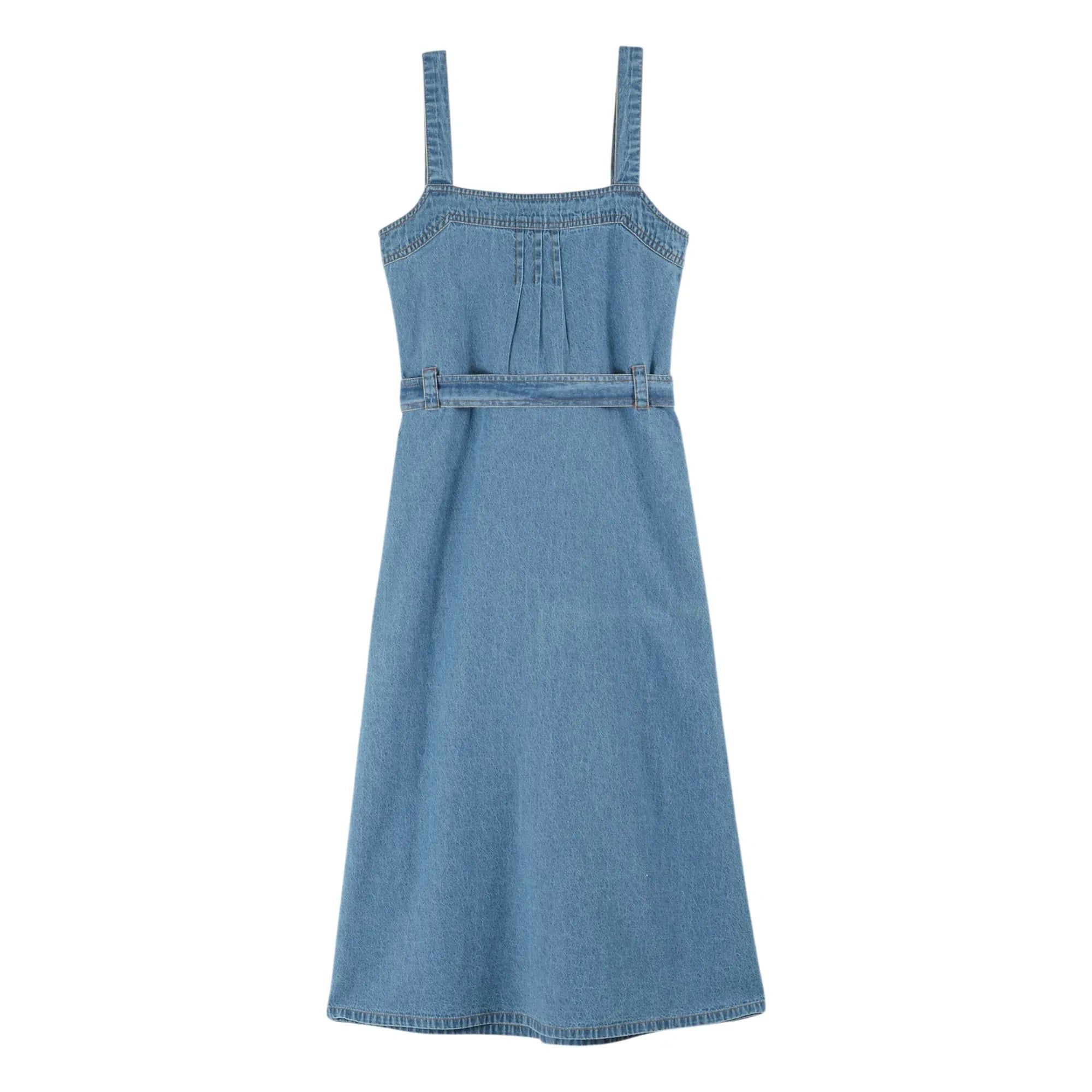 Emile et Ida - Vestido de algodón vaquero | Azul