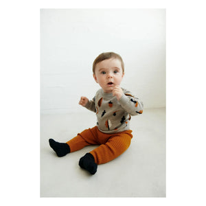 FUB - Jakarlı Merino Yün Bebek Kazak | Heather beige