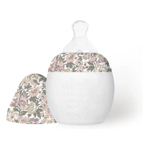 Elhée - Biberón de silicona médica y tetina fisiológica Honey Dew - Elhée x Liberty | Rosa empolvado