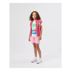Goldie + Ace - Camiseta sin mangas de canalé | Rosa