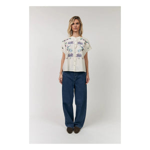 Lollys Laundry - Blusa de algodón Mya | Crema
