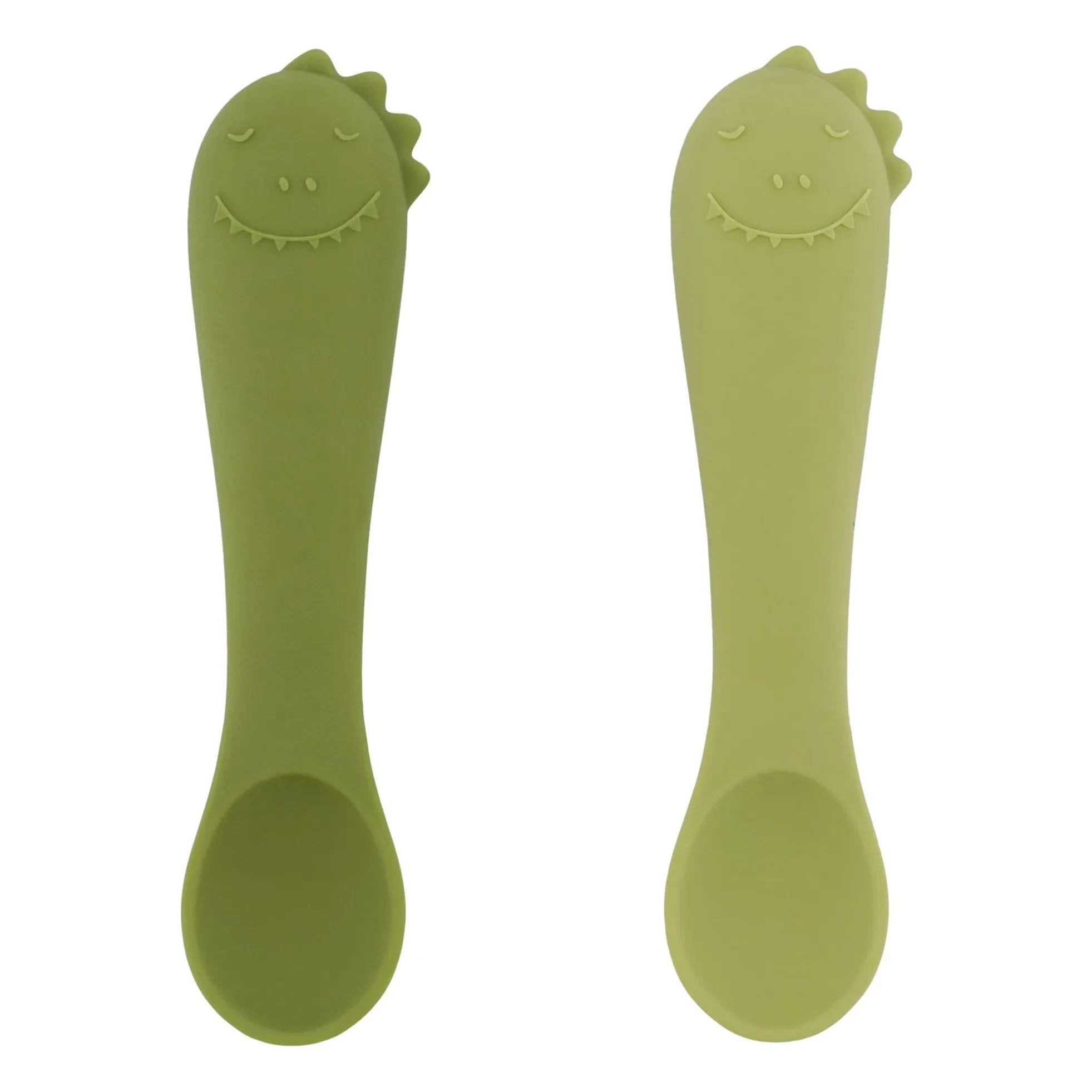 Trixie - Cucharas para bebés Sr. Dino - Juego de 2 | Verde