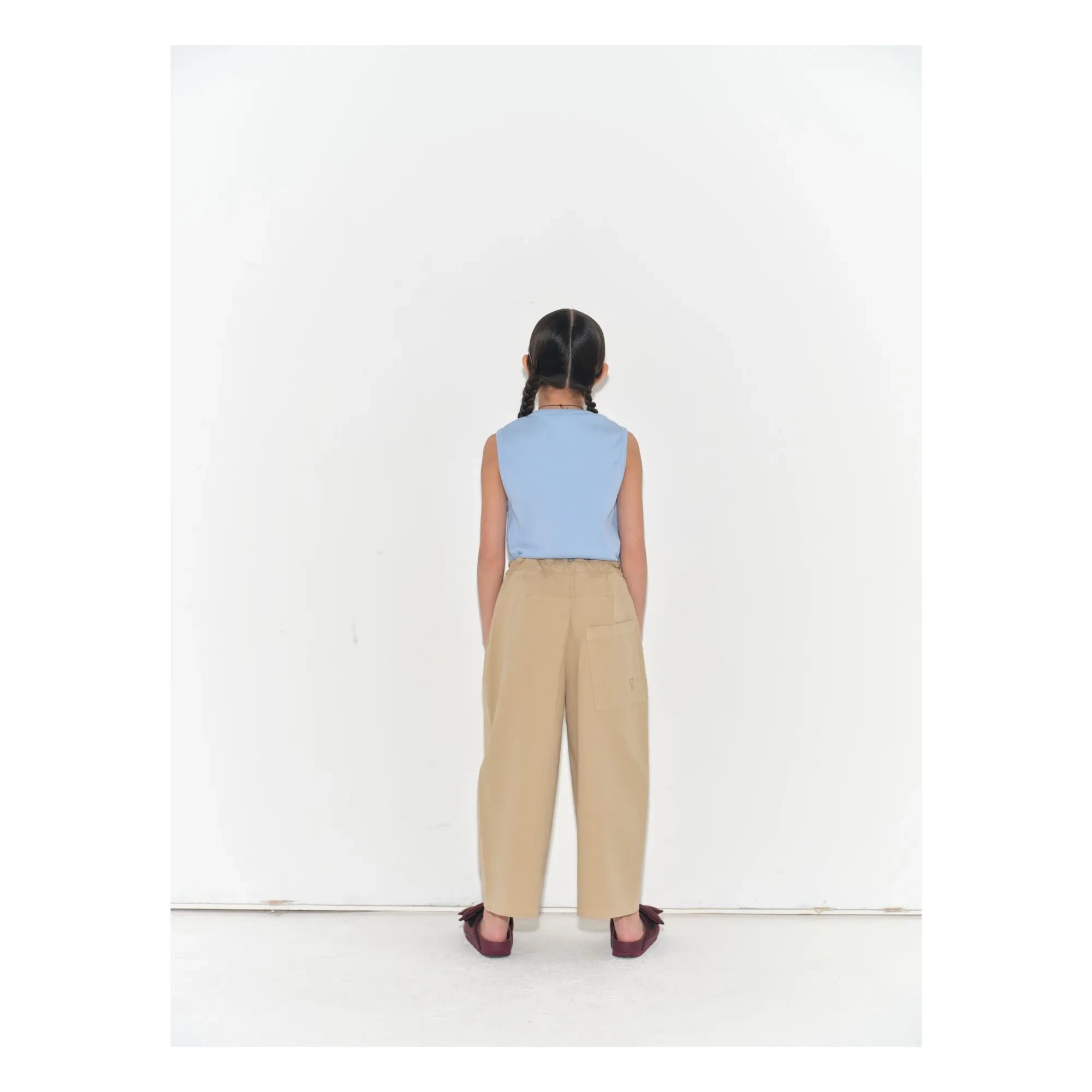 Main Story - Pantalón Varil de algodón orgánico | Beige