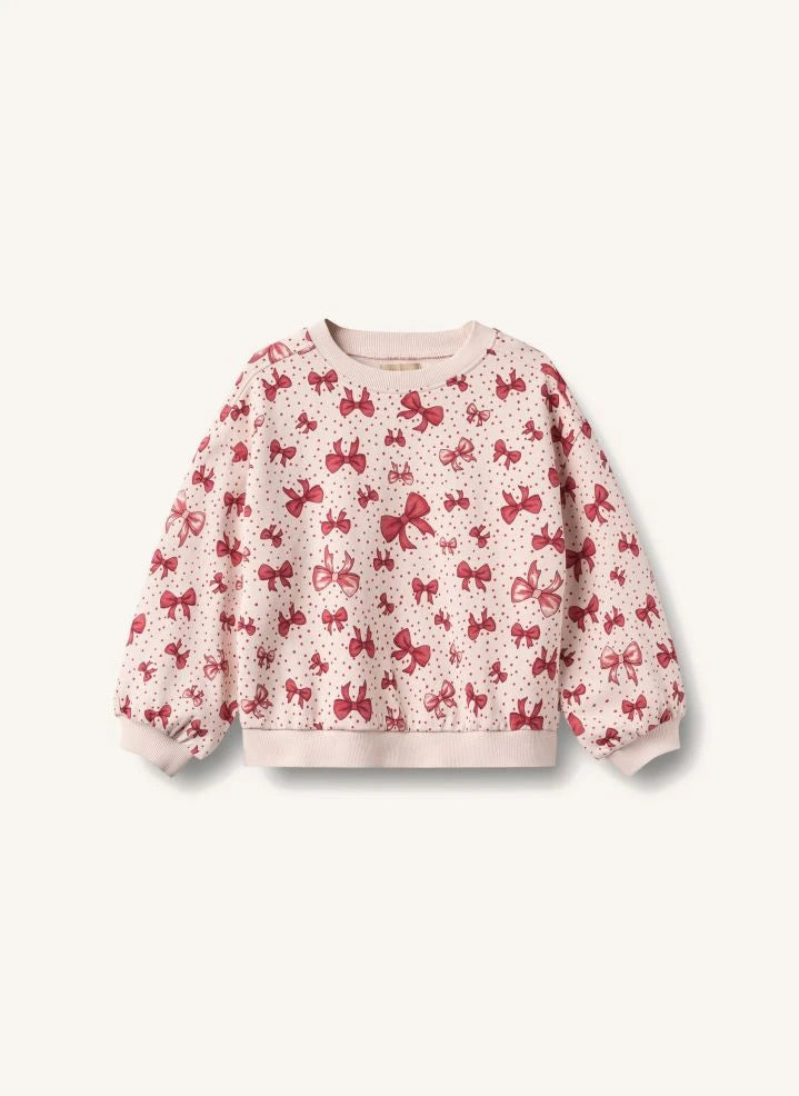 Wheat - Sudadera Lia con nudo, algodón orgánico | Rosa chicle