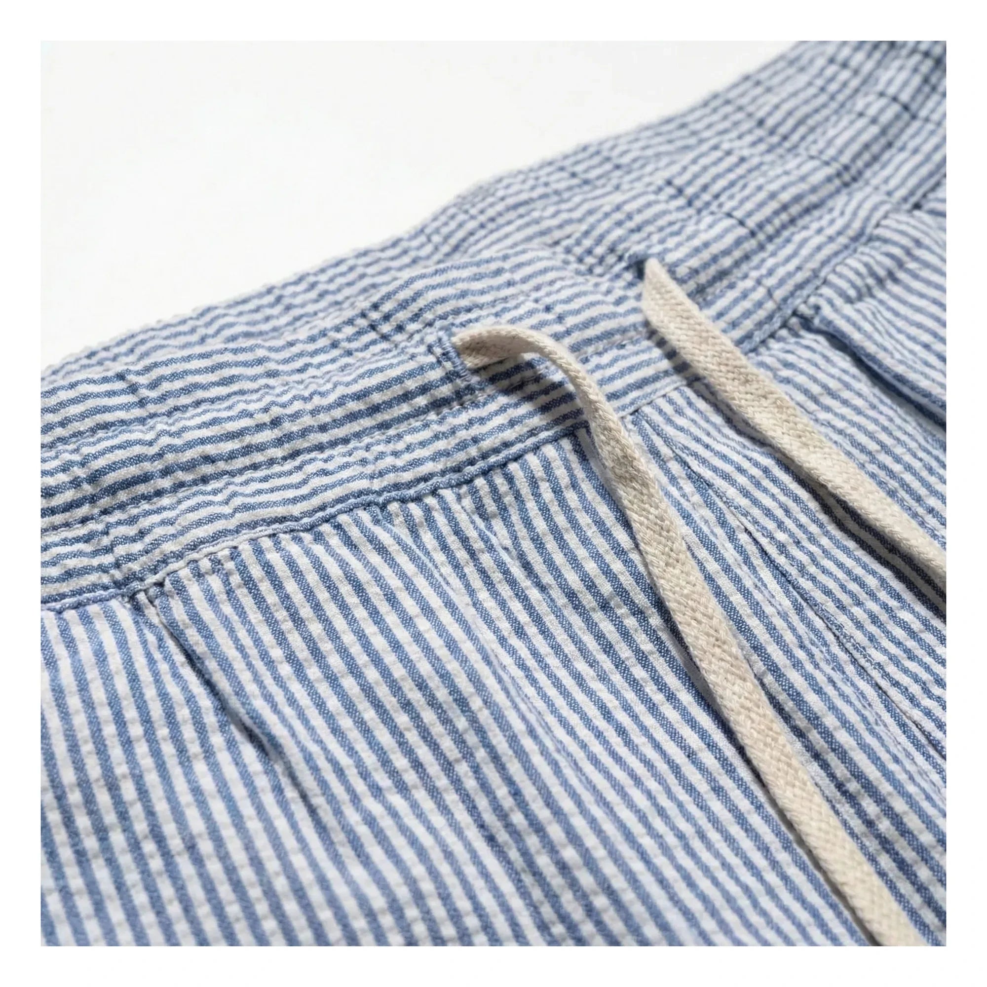 Smallable Kid - Pantalón corto Tom a rayas | Azul royal