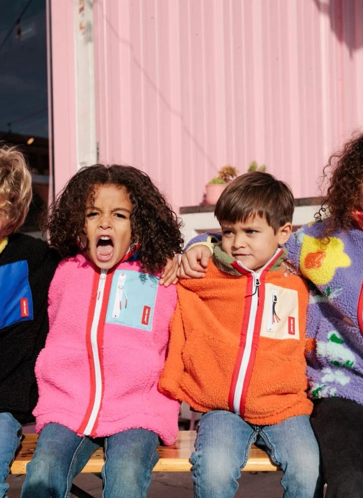 Hello Hossy - Chaqueta de Forro Polar con Cremallera | Fucsia