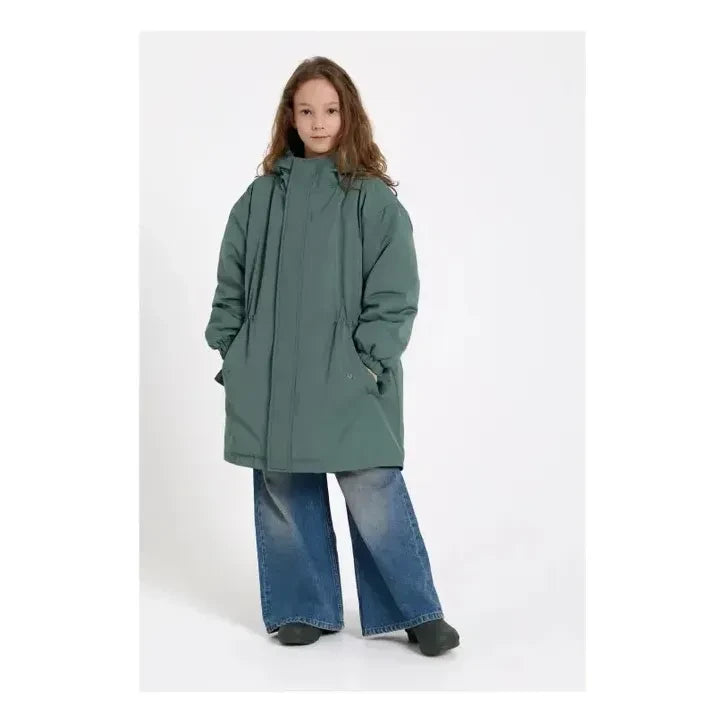 Finger in the nose - Parka Fox con forro de fibra reciclada | Verde azulado