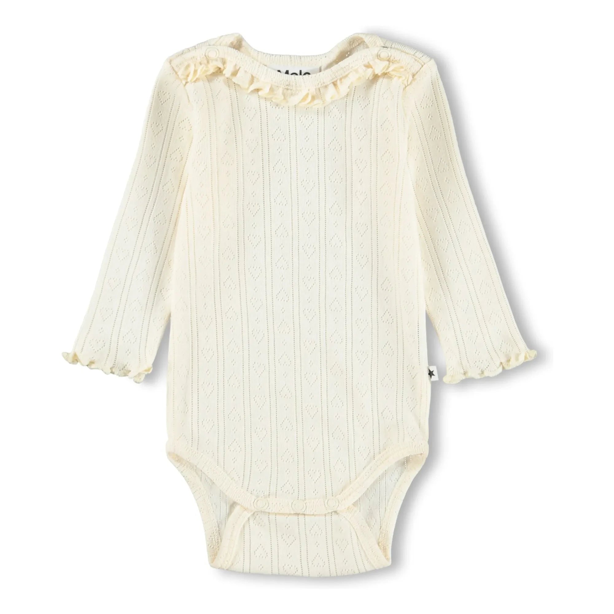 Molo - Foss Body Hearts Algodón Orgánico | Marfil