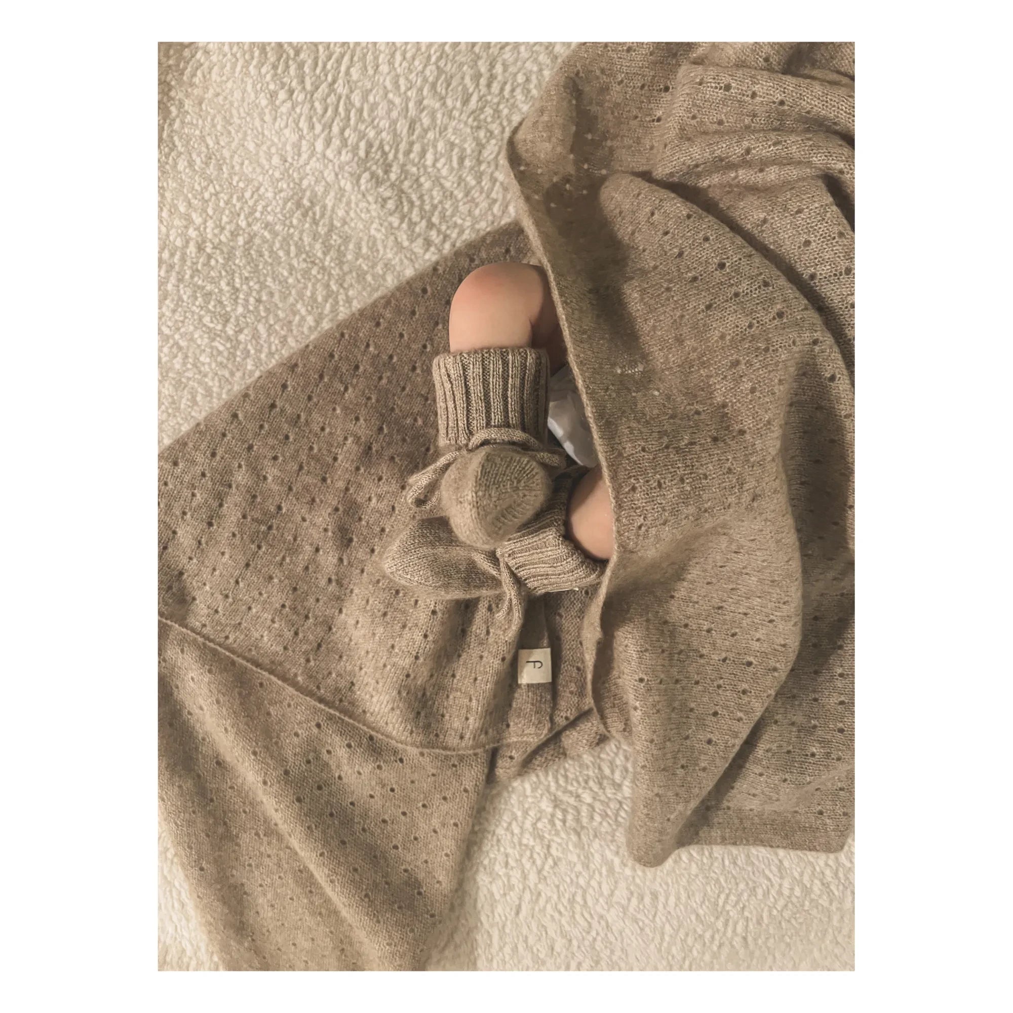 My Little Freckle - Zapatillas plegables de cachemir orgánico | Camel