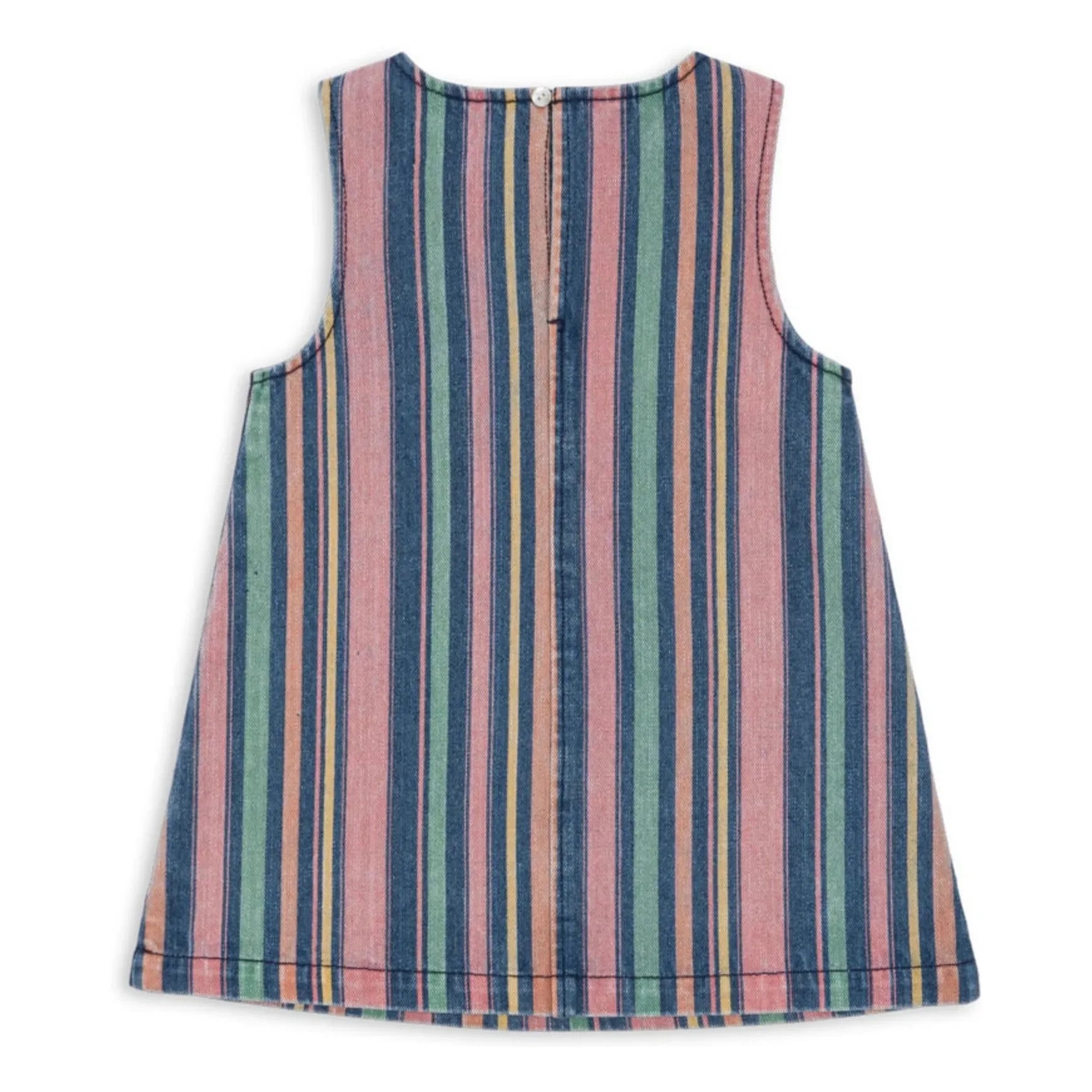 Konges Sløjd - Vestido Magot de Algodón Orgánico a Rayas | Azul