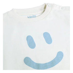 Molo - Camiseta de algodón orgánico Enzo Smile | Blanco