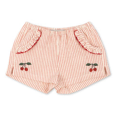Konges Sløjd - Shorts de algodón orgánico a rayas Ellie | Rojo