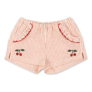 Konges Sløjd - Shorts de algodón orgánico a rayas Ellie | Rojo