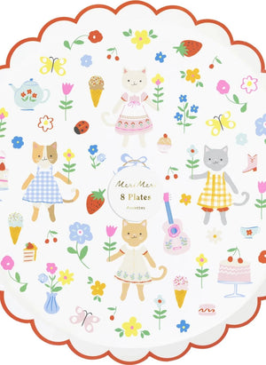 Meri Meri - Plato Club de Gatitos - Set de 8