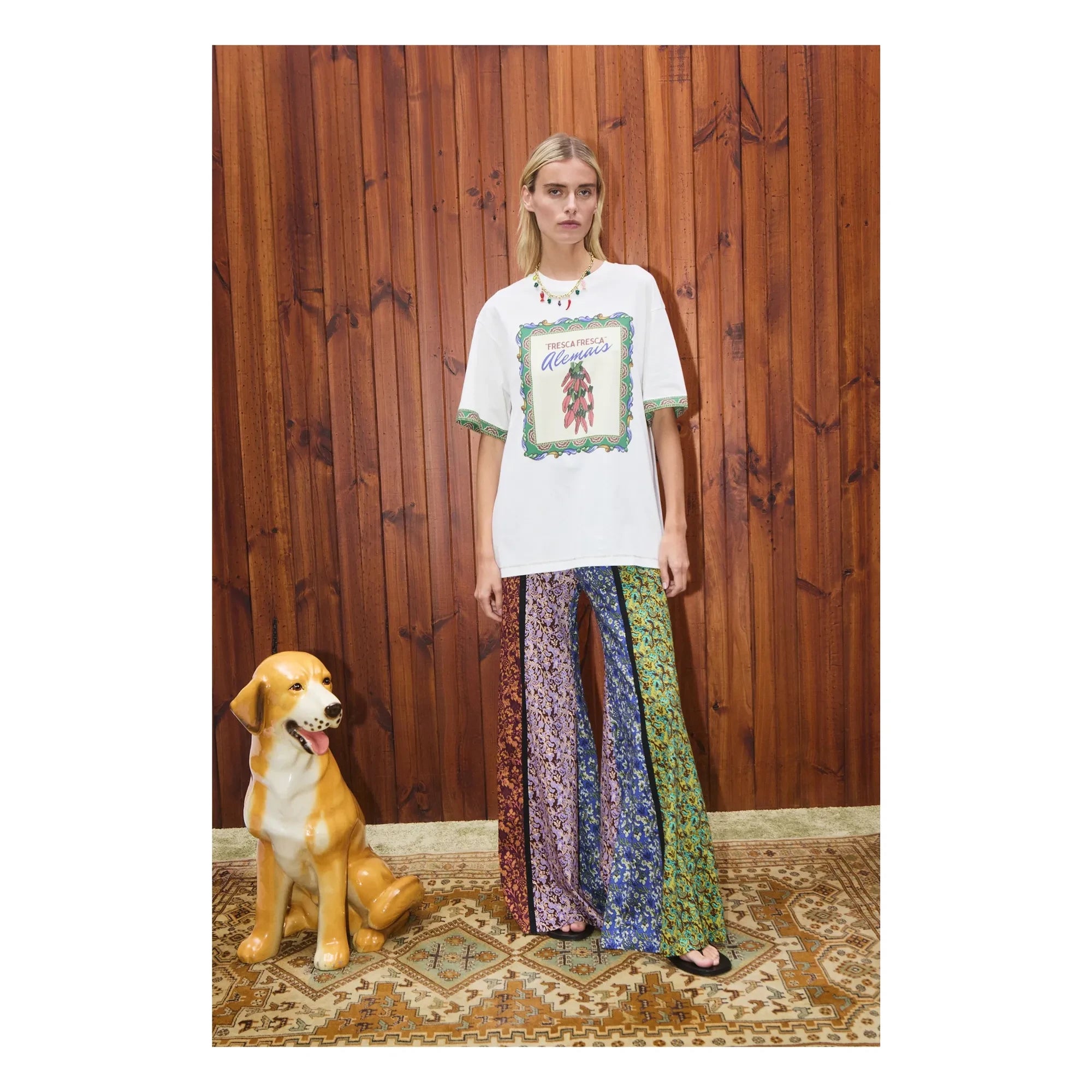 Alémais - Camiseta de algodón orgánico Katerina Chilli | Crema