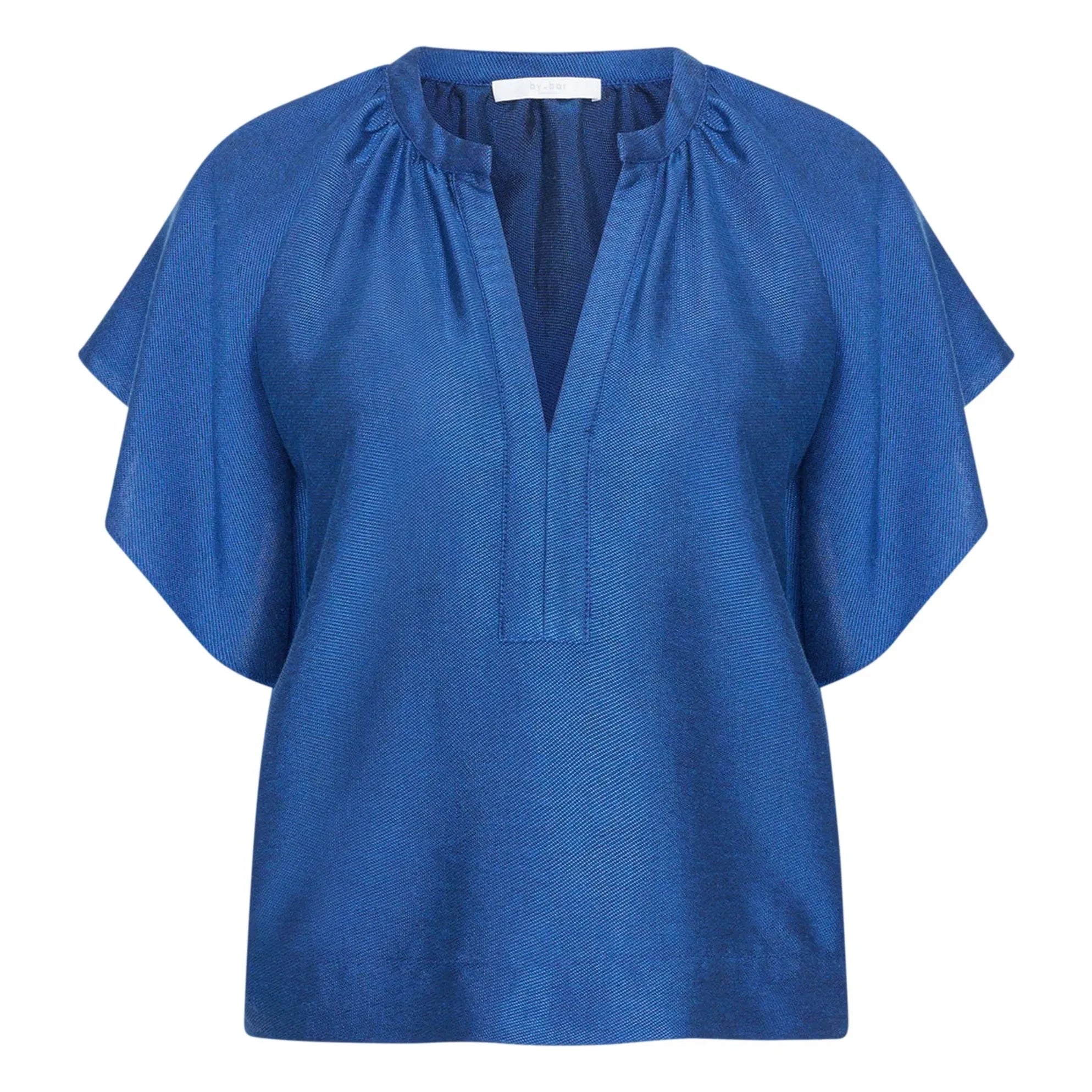 By Bar - Vina Blusa brillante | Azul real