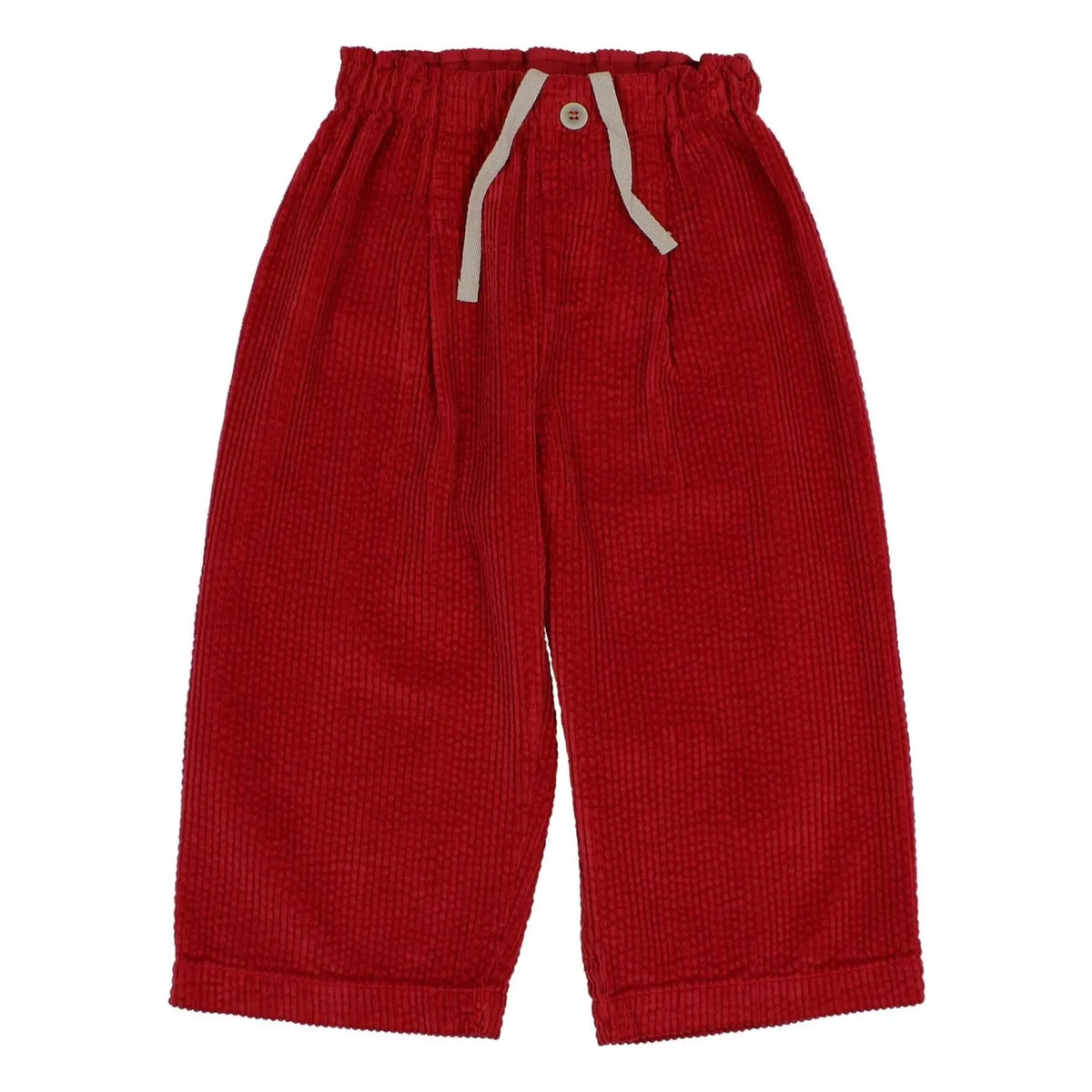 Búho - Pantalones de terciopelo girly | Rojo cereza