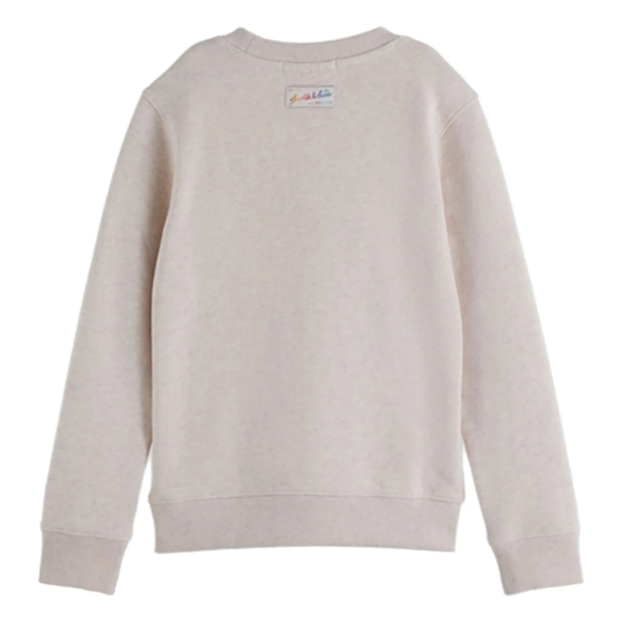 Scotch & Soda - Sudadera con logotipo y estampado de algodón orgánico | Blanco jaspeado
