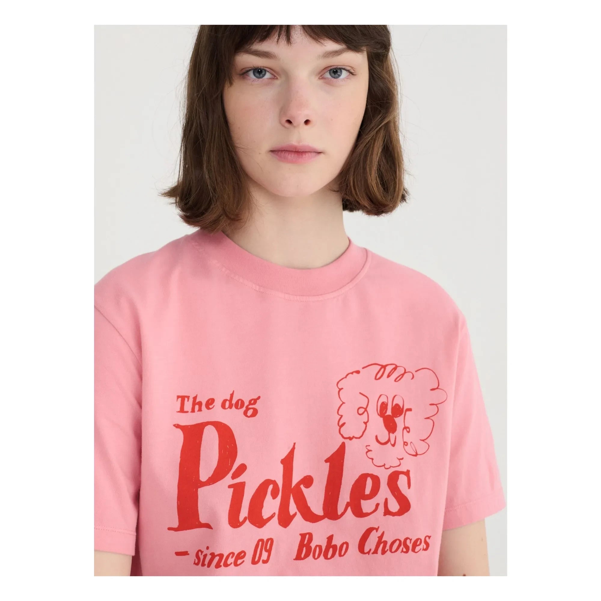 Bobo Choses - La camiseta de algodón orgánico Dog Pickles | Rosa