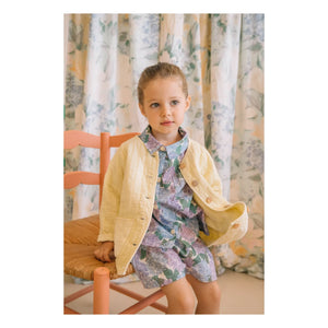 Studio Bohème - Camisa de algodón orgánico con velo de flores | Lila