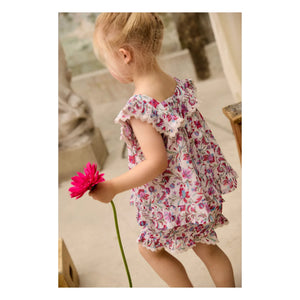 Louise Misha - Pantalones Cortos con Estampado Floral Vallaloid | Crema