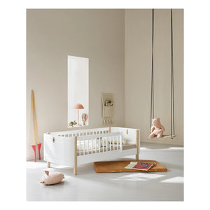 Oliver Furniture - Cuna Mini+ de madera, kit junior incluido | Roble