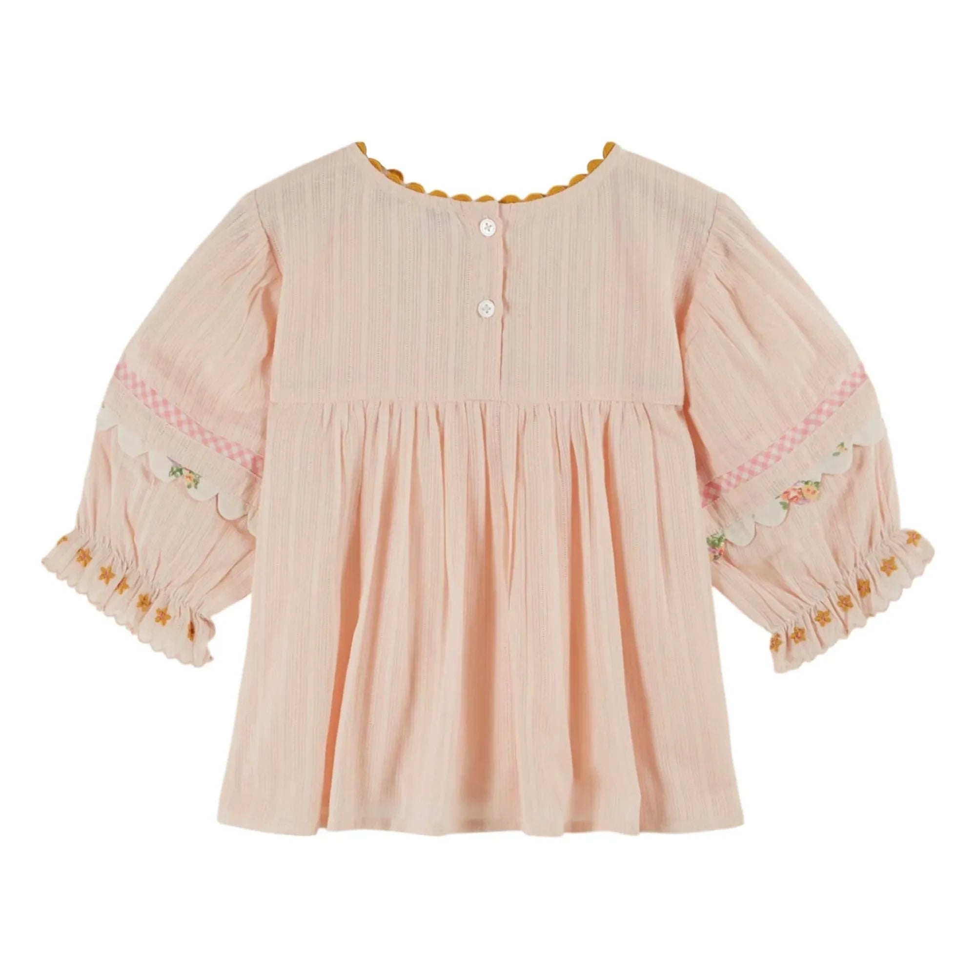 Emile et Ida - Blusa bordada floral | Crema